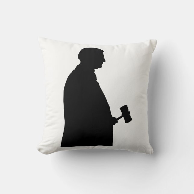 Coussin Judge with Gavel Silhouette (Recto)