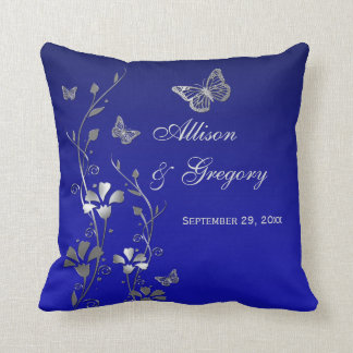 Coussin Jumbo Blue Grey Butterfly Floral Keepsaké