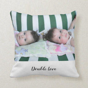 Coussin Jumeaux Double Amour, Motif de coeurs
