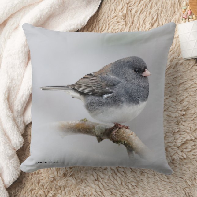 Coussin Junco à sourcils foncés dans l'arbre (Couverture)