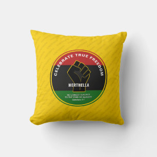 Coussin Juneteeth CÉLÉBRE LA VRAIE LIBERTÉ