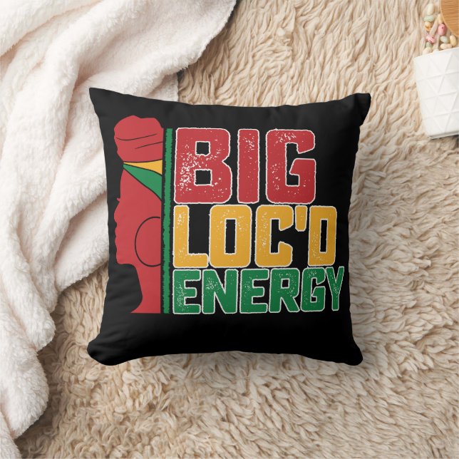 Coussin Junetten Big Loc'd Energy Black Freedom (Couverture)