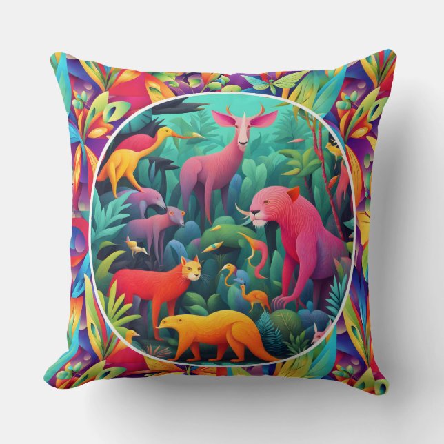 Coussin Jungle animalière (Recto)