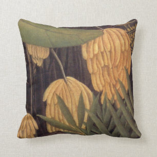 Coussin Jungle de bananier avec des oranges par Henri