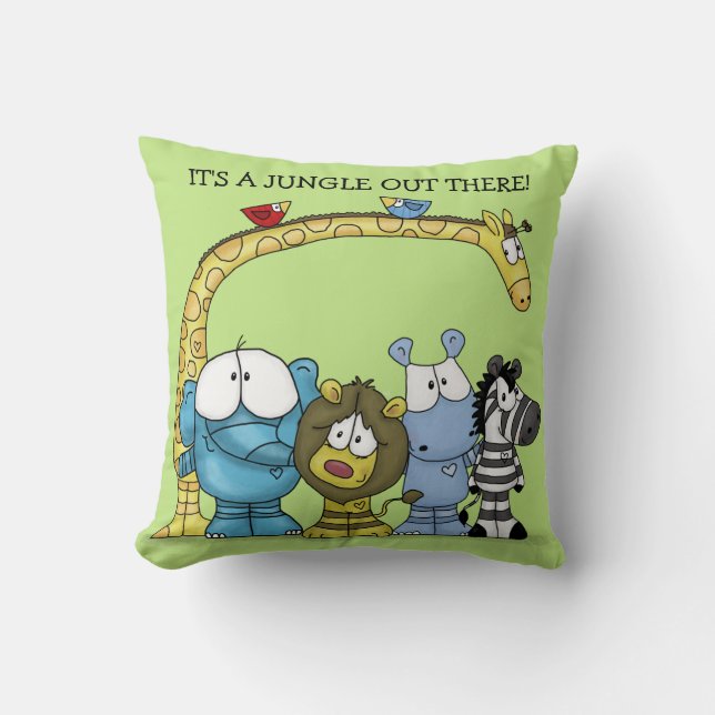 Coussin Jungle Friends-Wild About You (Recto)