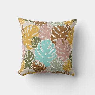 Coussin jungle monstère colorée