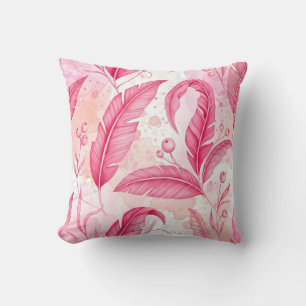 Coussin jungle rose