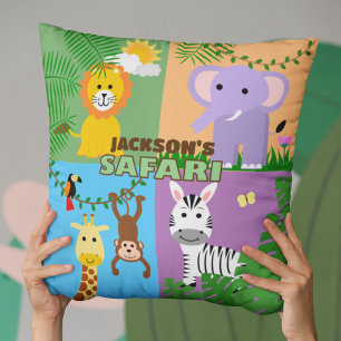 Coussin Jungle Safari animal sauvage Anniversaire de enfan