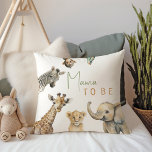 Coussin Jungle Safari Animaux Mama être<br><div class="desc">Présentez notre maman des animaux de safari dans la jungle pour qu'elle lance un oreiller - parfait pour une célébration mignonne, lunatique, sans distinction de genre ! Il présente un thème animal safari moderne avec d'adorables créatures de jungle comme un singe, un éléphant, une girafe, un lion, un tigre et...</div>
