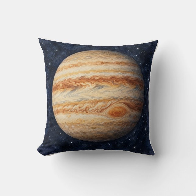 Coussin Jupiter aquarelle  (Recto)