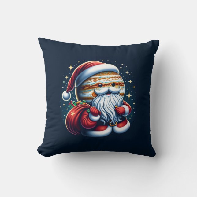 Coussin Jupiter Jolly Old St. Nick Père Noël Astrologie (Recto)