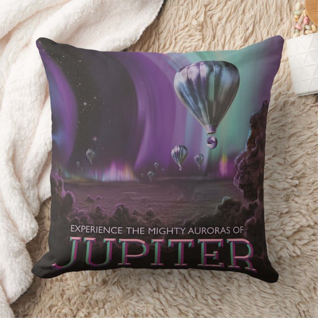 Coussin Jupiter Travel by Hot Air Balloon Bighty Aurora (Couverture)