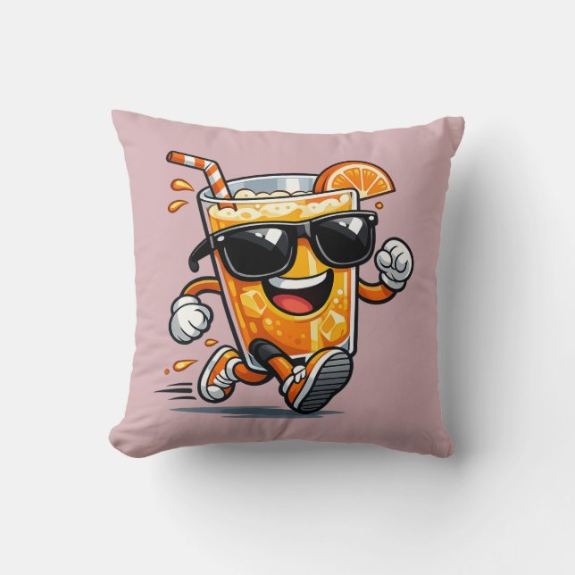 Coussin Jus d'orange en course (Recto)