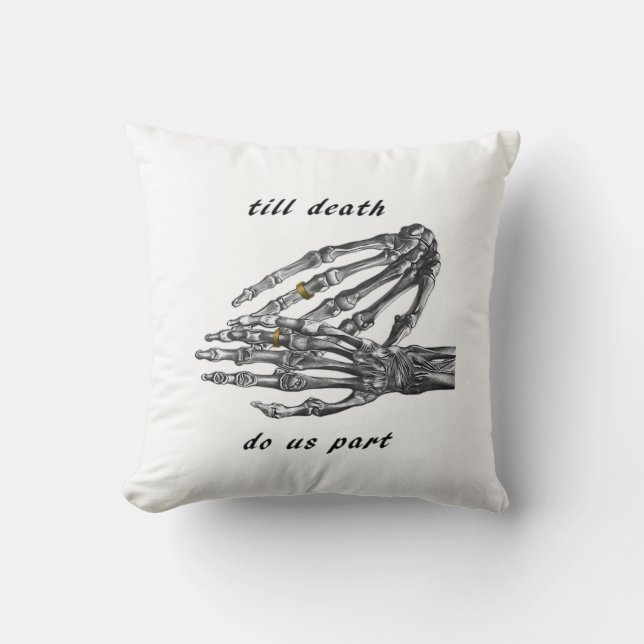 Coussin Jusqu'à la mort Faisons-nous partie Skeleton Hands (Recto)