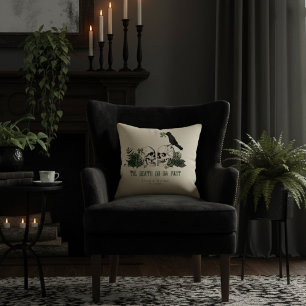 Coussin Jusqu'à la mort Ivoire Gothique Fleurs Irlandaises