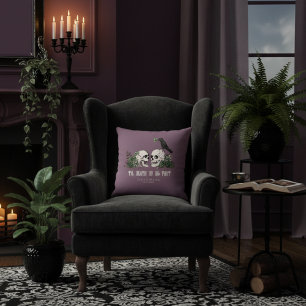 Coussin Jusqu'à la mort Violet gothique floral irlandais C