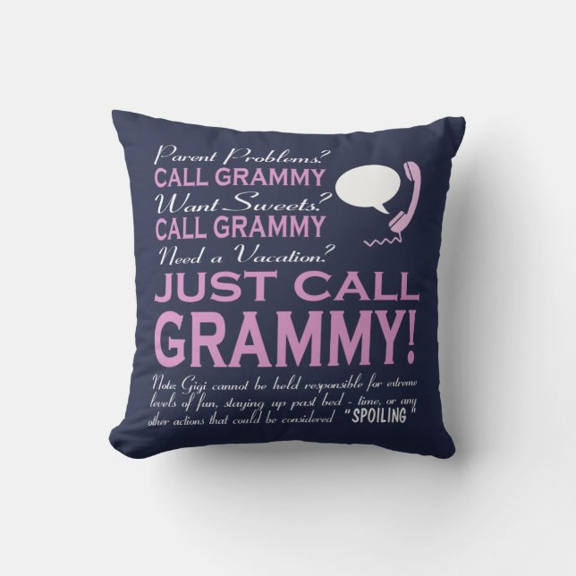 Coussin Juste appel Grammy (Recto)