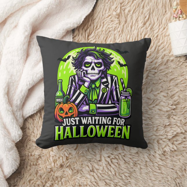 Coussin Juste en attendant Halloween – Saison effrayante e (Couverture)