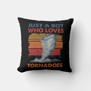 Coussin Juste garçon qui aime Tornado Art Météo Tempête To