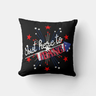 Coussin JUSTE ICI POUR FAIRE DU BRUIT feux d'artifice drôl
