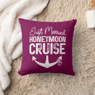 Coussin Juste Marié Lune de miel Croisière Ring Cadeaux co