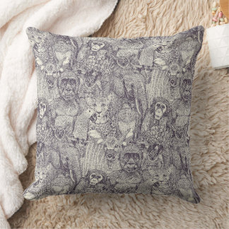 Coussin juste perle de mûre d'animaux de la jungle africai