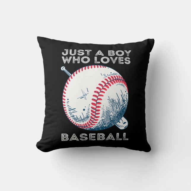 Coussin Juste un garçon qui aime baseball Batter baseball  (Recto)