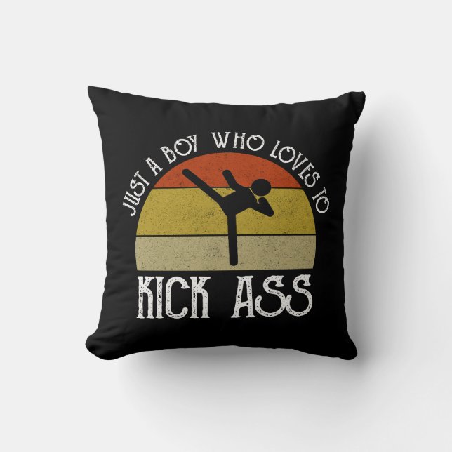 Coussin Juste Un Garçon Qui Aime Donner Des Coups (Recto)