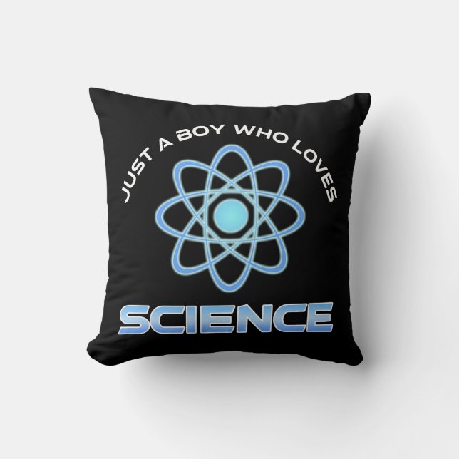 Coussin Juste un garçon qui aime la science (Recto)