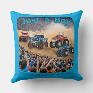 Coussin Juste un garçon qui aime les camionnettes Monster