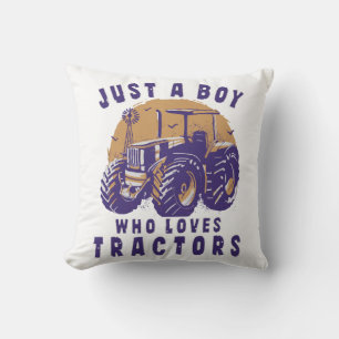 Coussin Juste un garçon qui aime les tracteurs de ferme ca