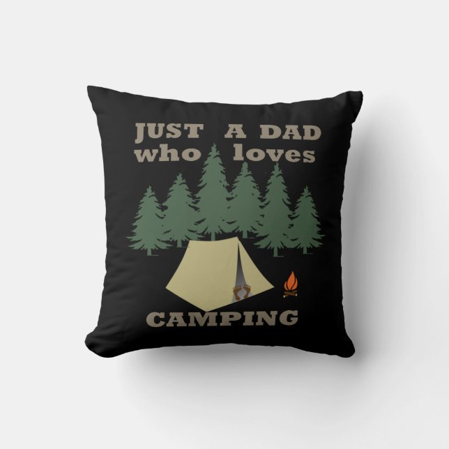Coussin Juste un père qui aime le camping et la randonnée (Recto)