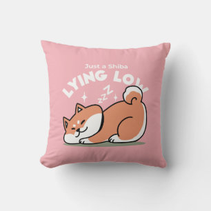 Coussin Juste un Shiba allongé bas : mignonne conception S