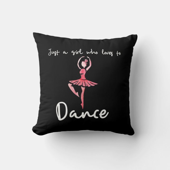 Coussin Juste une fille qui aime danser (Recto)