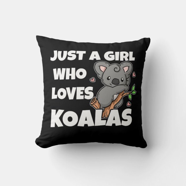 Coussin Juste Une Fille Qui Aime Koalas Koala Costume Ours (Recto)