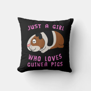Coussin Juste Une Fille Qui Aime La Guinée Cochon Animal S