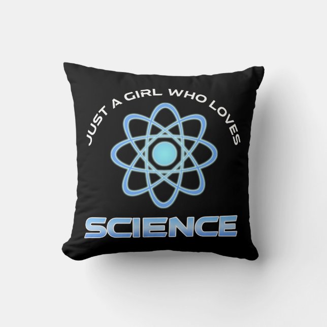 Coussin Juste Une Fille Qui Aime La Science (Recto)