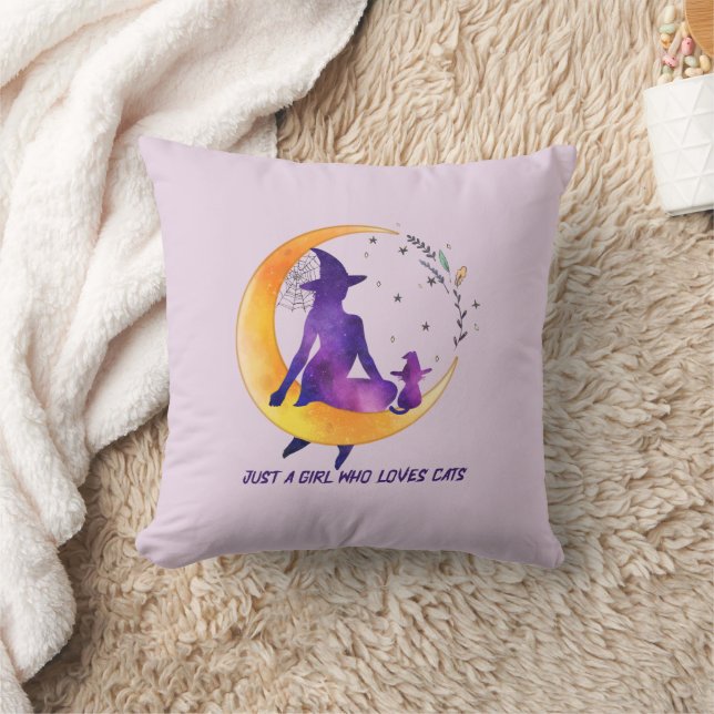 Coussin Juste Une Fille Qui Aime Le Chat (Couverture)