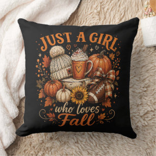 Coussin Juste Une Fille Qui Aime Le Football D'automne Cit