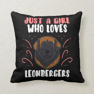 Coussin Juste Une Fille Qui Aime Leonberger Chien Cadeau