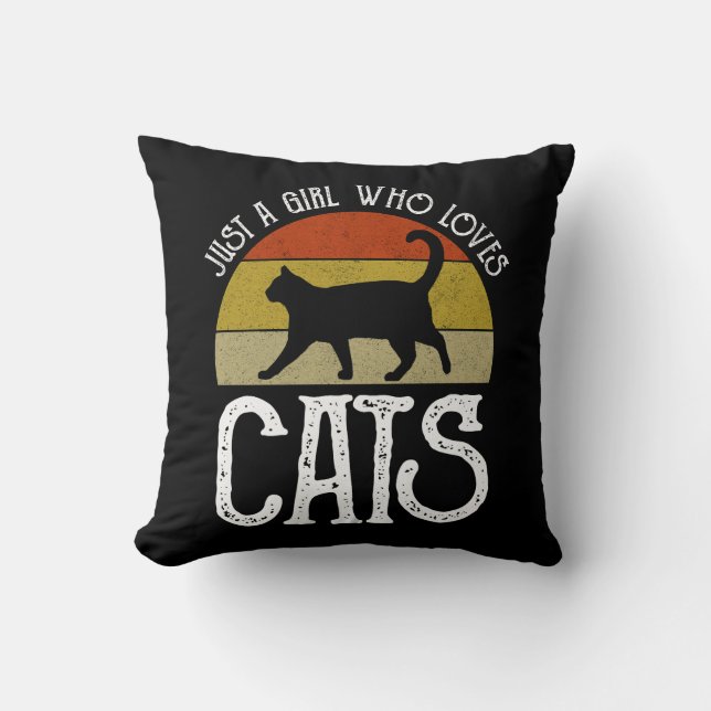 Coussin Juste Une Fille Qui Aime Les Chats (Recto)