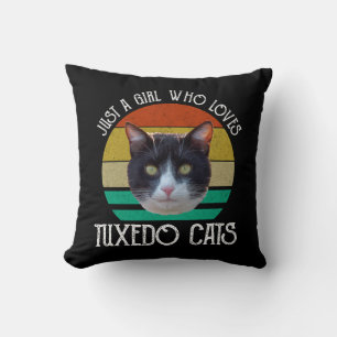 Coussin Juste Une Fille Qui Aime Les Chats Tuxedo