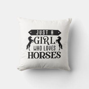 Coussin Juste Une Fille Qui Aime Les Chevaux