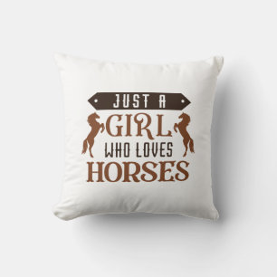 Coussin Juste Une Fille Qui Aime Les Chevaux