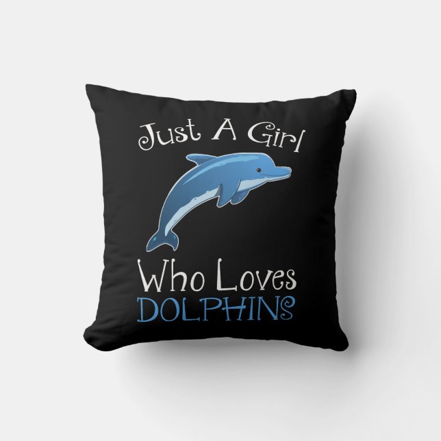 Coussin Juste Une Fille Qui Aime Les Dauphins (Recto)
