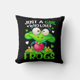 Coussin Juste Une Fille Qui Aime Les Grenouilles Enfants F