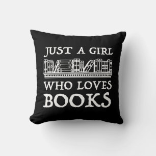 Coussin Juste une fille qui aime les livres