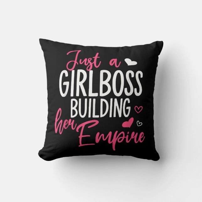Coussin Juste une patronne qui construit son empire femmes (Recto)