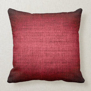 Coussin Jute rustique de toile de toile de jute rouge