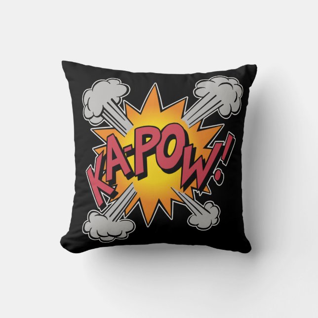Coussin KA-POW ! Graphique de bandes dessinées (Recto)